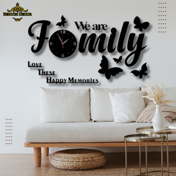 High quality wooden wall clock | Family Shaped wall clock