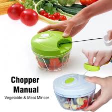 Easy Kitchen Mini Speedy Chopper Manual Hand Pull Vegetable & Meat Mini Turbo Cutter