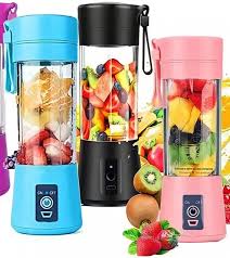 USB Chargeable Juicer Blender 6 Blades 380ml - Portable Juicer Cup & Smoothie Maker