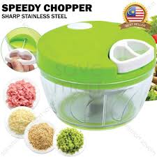 Easy Kitchen Mini Speedy Chopper Manual Hand Pull Vegetable & Meat Mini Turbo Cutter